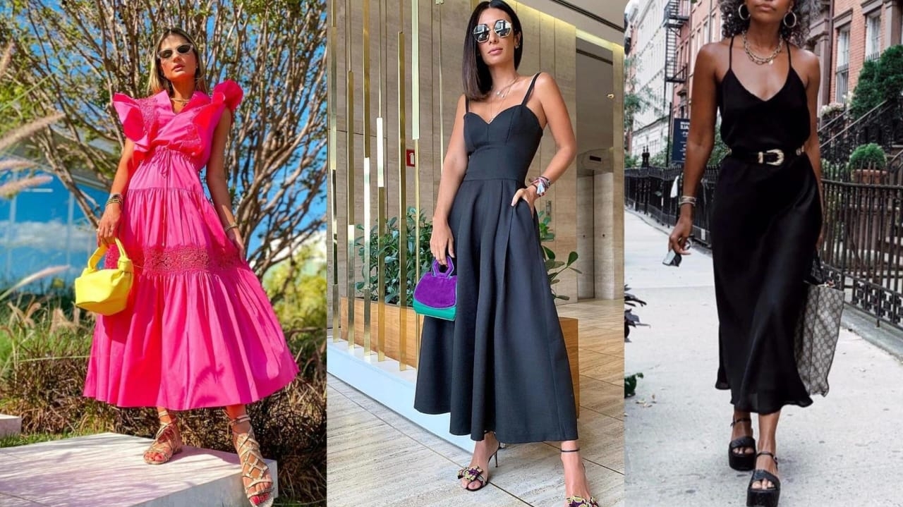 Como Usar Vestidos Midi para o Trabalho